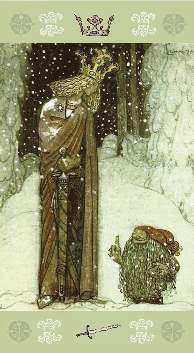 King of Swords card from the John Bauer Tarot deck
