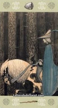 Knight of Wands — source-order label Knight of Wands card from the John Bauer Tarot deck