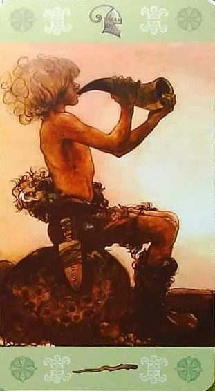 Page of Wands card from the John Bauer Tarot deck
