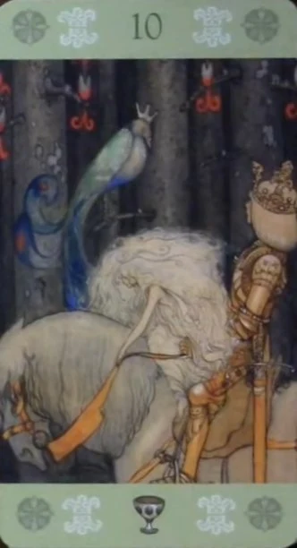 Ten of Cups card from the John Bauer Tarot deck