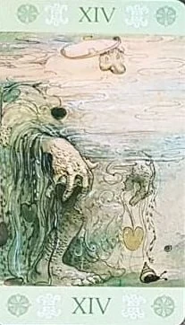 Temperance card from the John Bauer Tarot deck