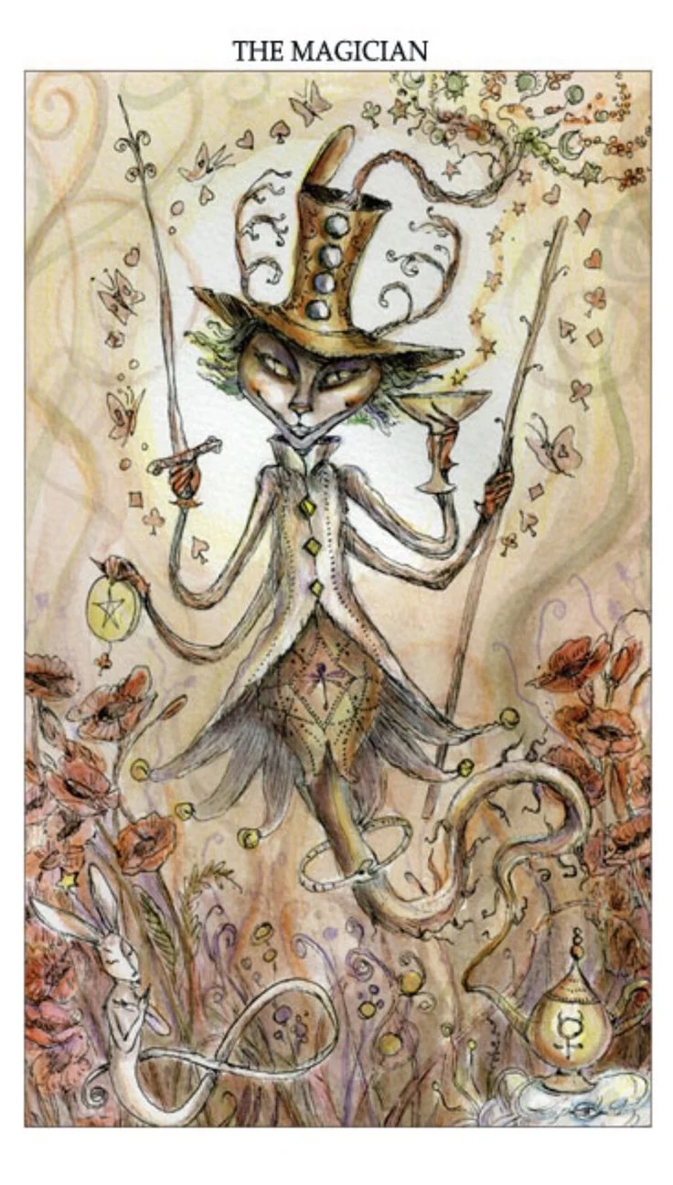 The Magician card from the Joie De Vivre Tarot deck