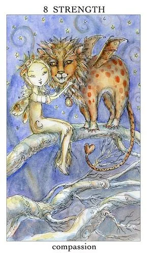Strength card from the Joie De Vivre Tarot deck