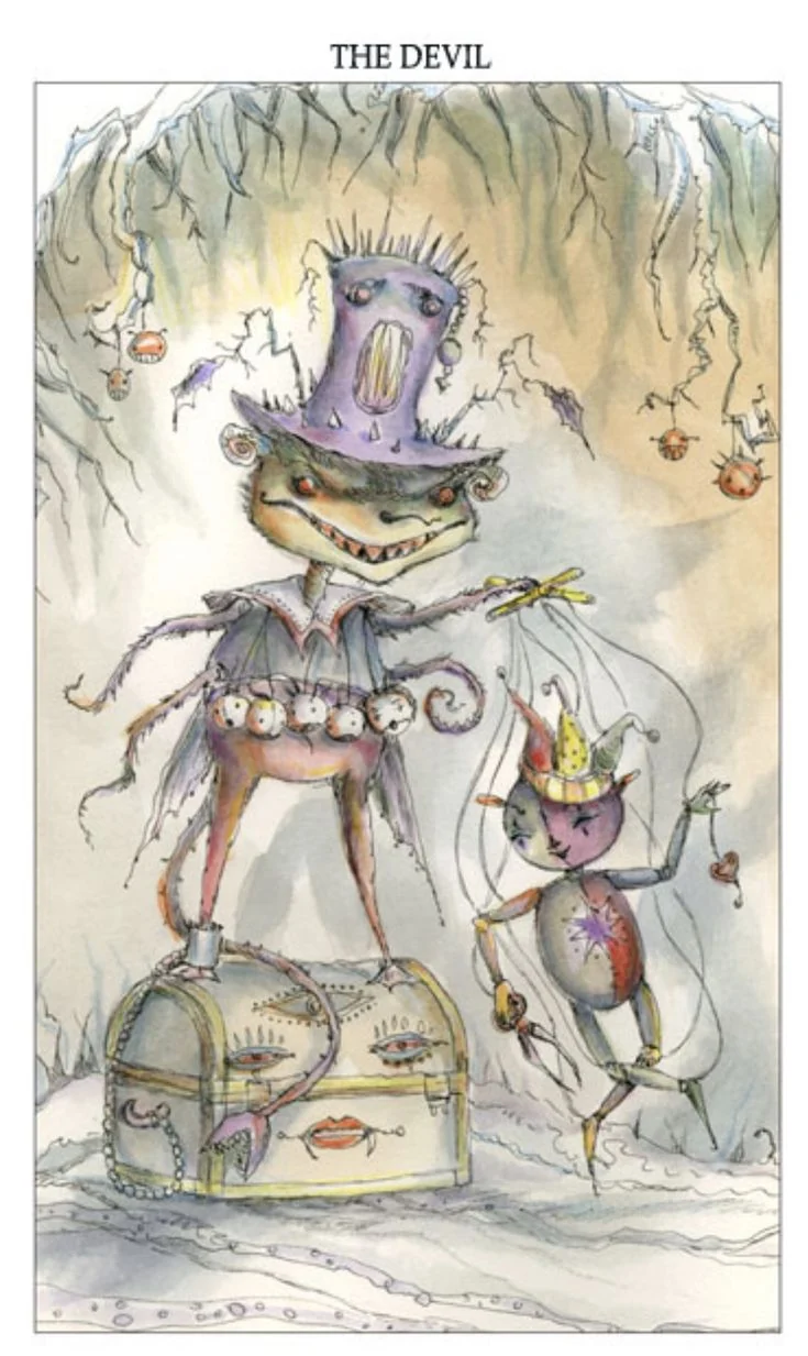The Devil card from the Joie De Vivre Tarot deck