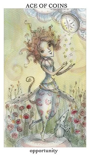 Ace of Coins card from the Joie De Vivre Tarot deck