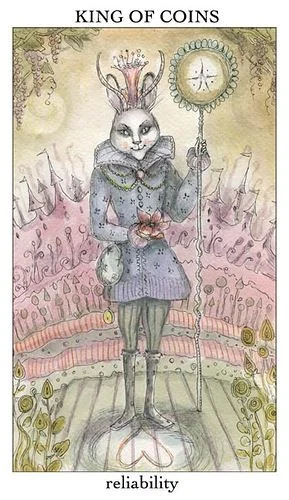 King of Coins card from the Joie De Vivre Tarot deck