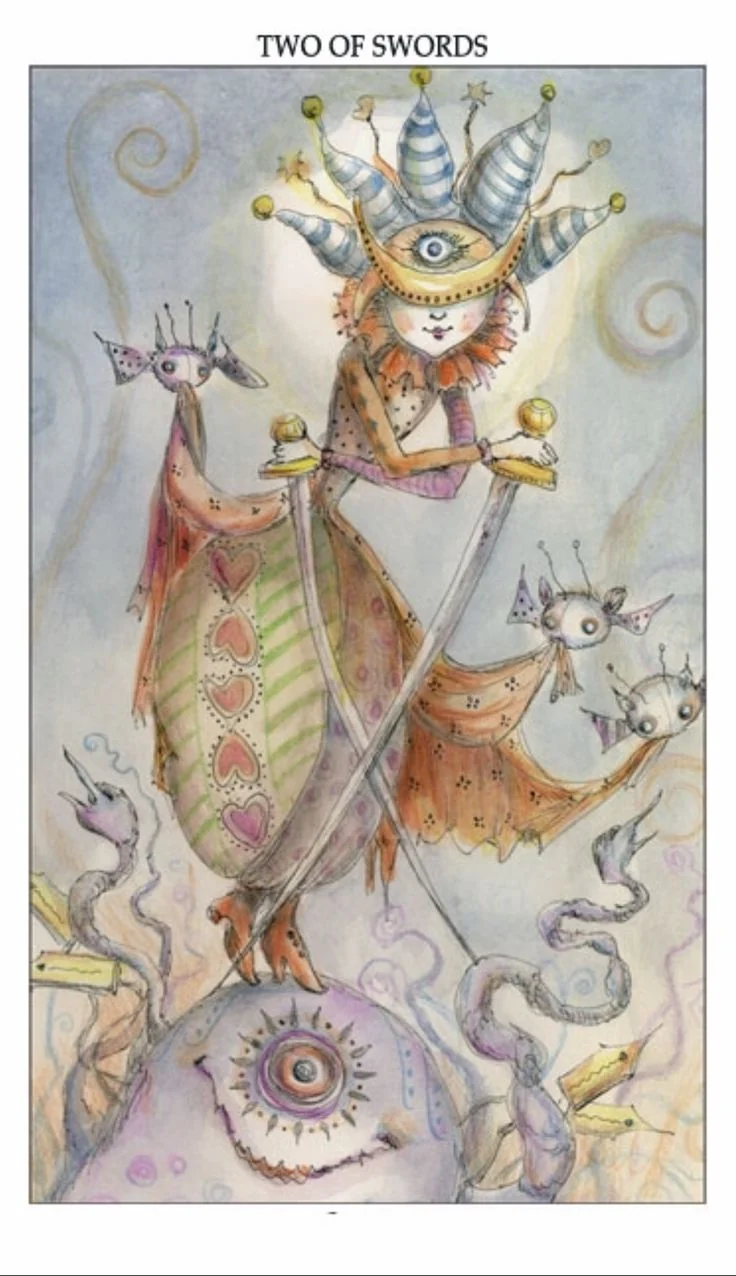 Two of Swords card from the Joie De Vivre Tarot deck