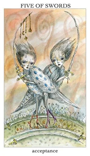 Five of Swords card from the Joie De Vivre Tarot deck