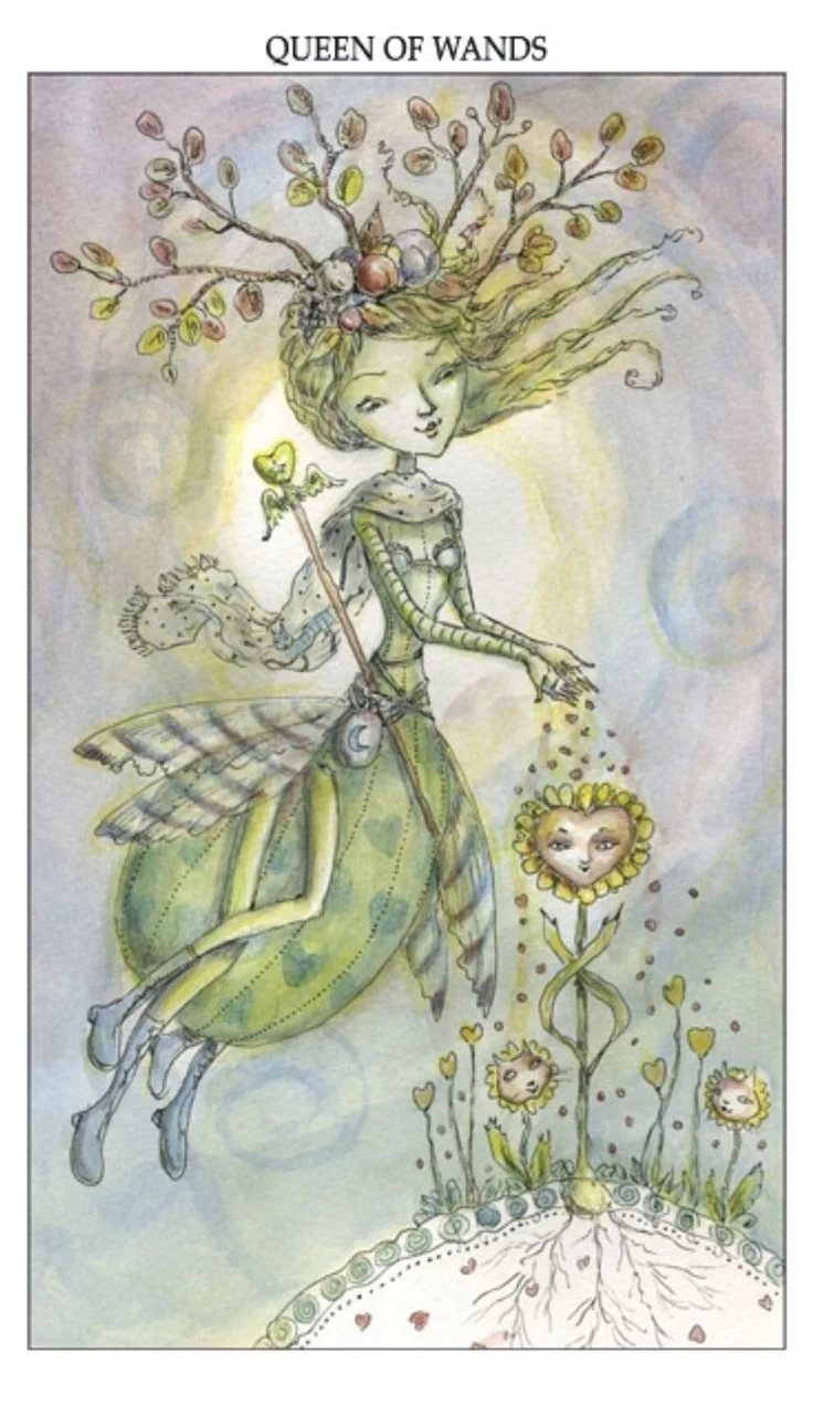 Queen of Wands card from the Joie De Vivre Tarot deck