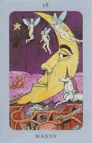 The Moon from the Jolanda Tarot deck