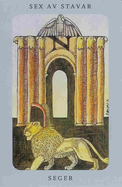 Six of Wands from the Jolanda Tarot deck