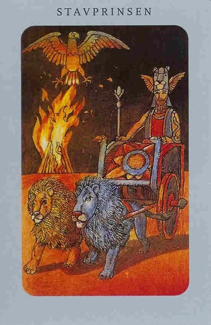 Knight of Wands from the Jolanda Tarot deck