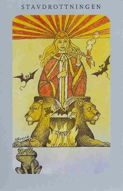 Queen of Wands from the Jolanda Tarot deck