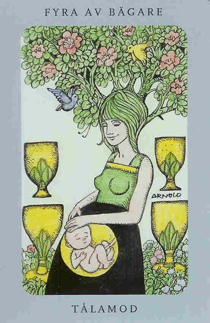 Four of Cups from the Jolanda Tarot deck