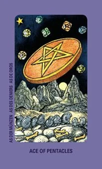 Ace of Pentacles from the Jolanda Tarot deck