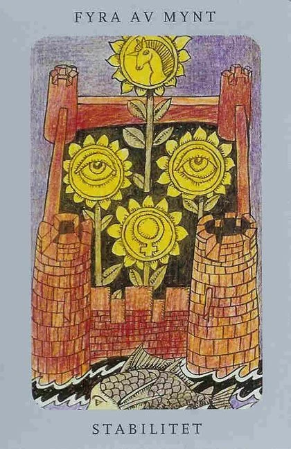 Four of Pentacles from the Jolanda Tarot deck