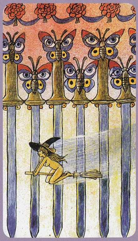 Four of Swords from the Jolanda Tarot deck