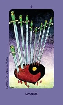 Nine of Swords from the Jolanda Tarot deck