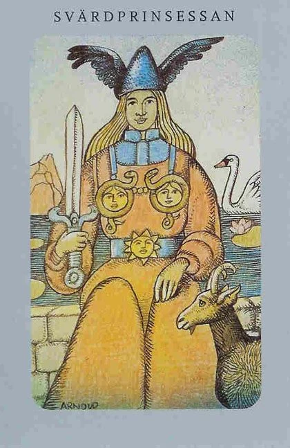 Page of Swords from the Jolanda Tarot deck