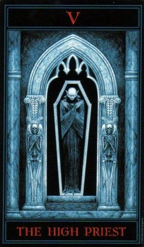 The High Priest card from The Gothic Tarot by Joseph Vargo