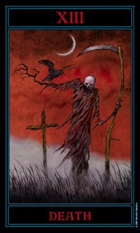 Death card from The Gothic Tarot by Joseph Vargo