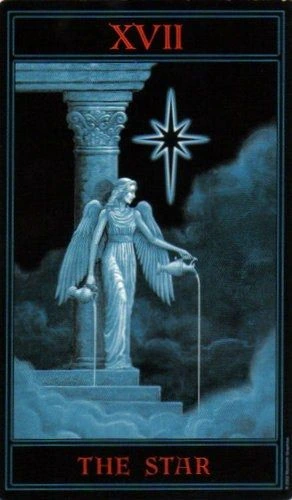 The Star card from The Gothic Tarot by Joseph Vargo