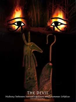 The Devil card from the Journey Into Egypt Tarot deck
