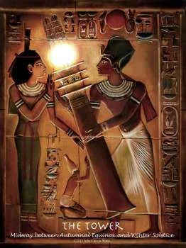 The Tower card from the Journey Into Egypt Tarot deck