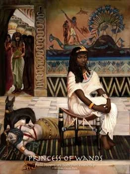 Princess of Wands card from the Journey Into Egypt Tarot deck