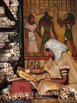 Prince of Wands card from the Journey Into Egypt Tarot deck