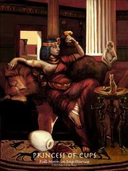 Princess of Cups card from the Journey Into Egypt Tarot deck