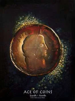 Ace of Coins card from the Journey Into Egypt Tarot deck