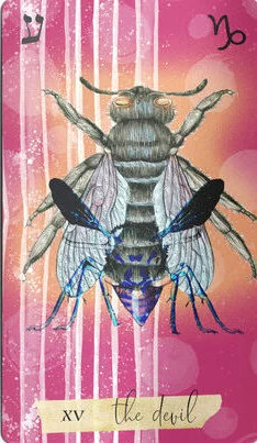 The Devil card from the Journey Of The Sacred Bee Tarot deck