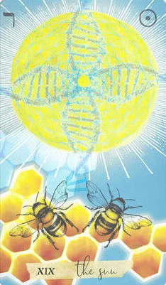 The Sun card from the Journey Of The Sacred Bee Tarot deck