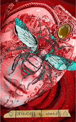 Princess of Wands card from the Journey Of The Sacred Bee Tarot deck