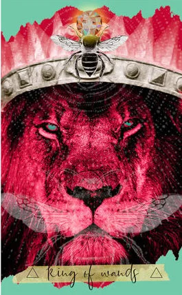 King of Wands card from the Journey Of The Sacred Bee Tarot deck