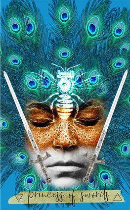 Princess of Swords card from the Journey Of The Sacred Bee Tarot deck