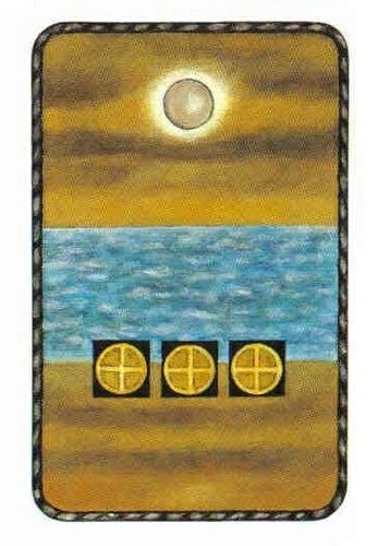 The Jungian Tarot Review 5 3 of Coins card from The Jungian Tarot