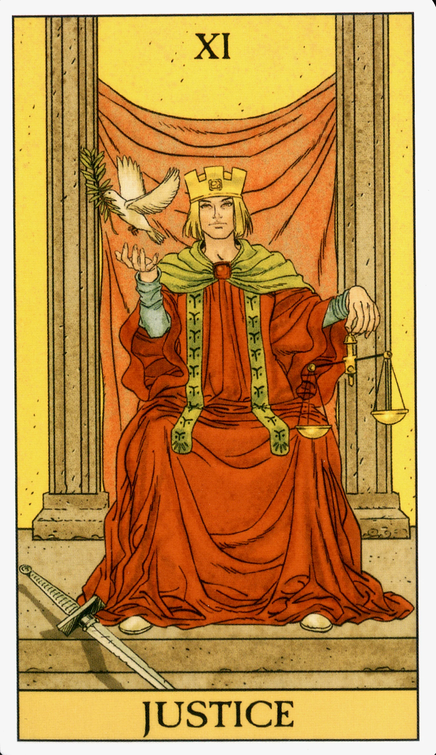 Justice — Before Tarot by Lo Scarabeo Justice card from the Before Tarot deck by Lo Scarabeo