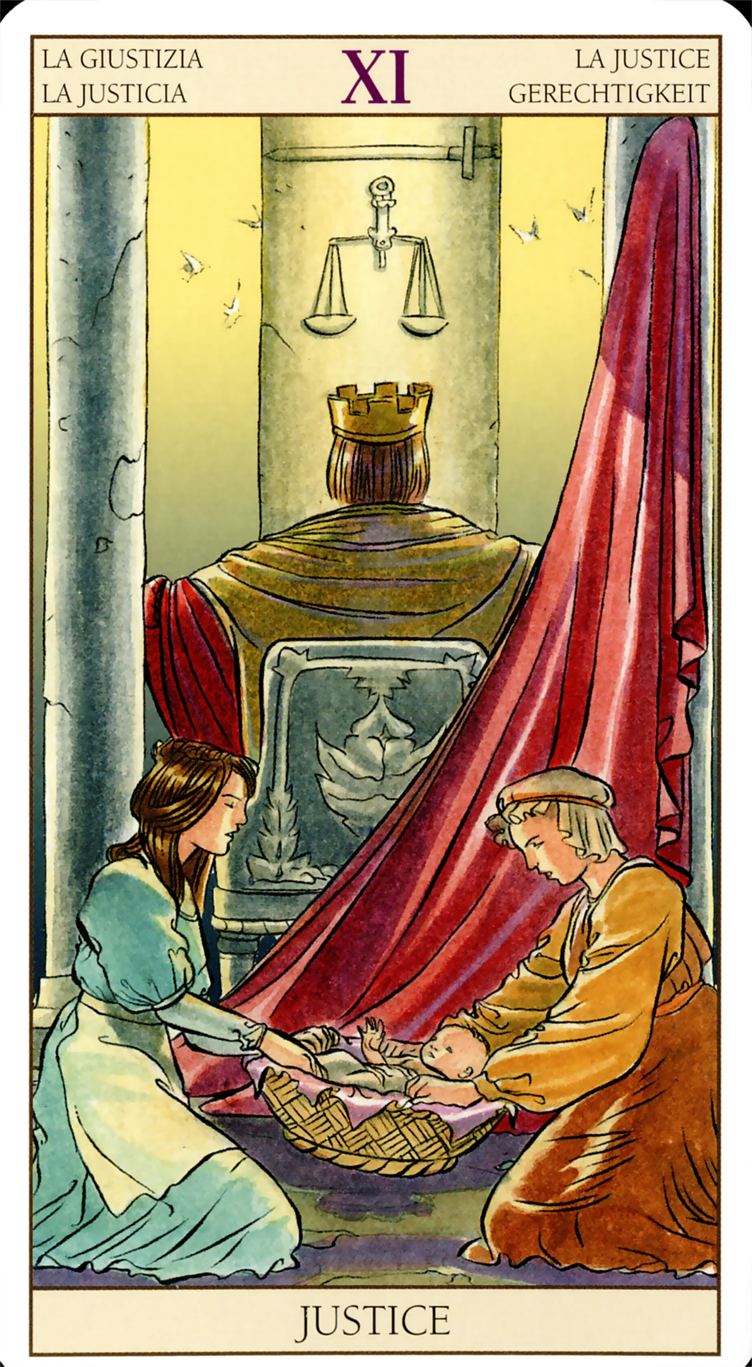 Justice — Tarot of the New Vision by Lo Scarabeo Justice card from the Tarot of the New Vision deck by Lo Scarabeo