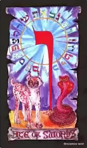 The High Priestess card from the Kabbalistic Visions Tarot deck