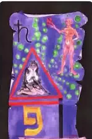 The Devil card from the Kabbalistic Visions Tarot deck