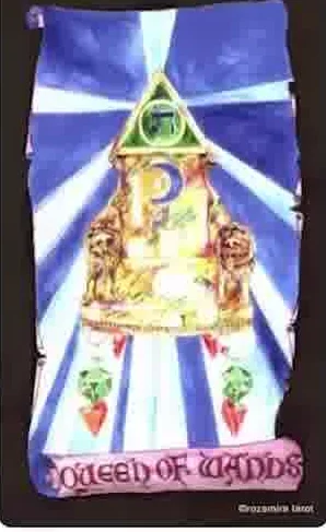 Five of Wands card from the Kabbalistic Visions Tarot deck