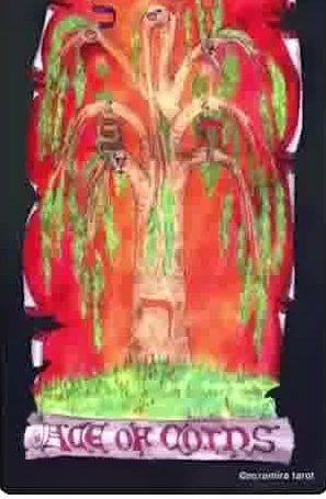 Four of Cups card from the Kabbalistic Visions Tarot deck