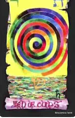Seven of Cups card from the Kabbalistic Visions Tarot deck
