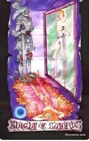 Knight of Cups card from the Kabbalistic Visions Tarot deck