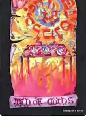 Five of Pentacles card from the Kabbalistic Visions Tarot deck