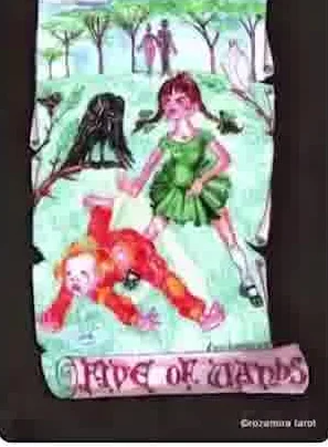 Six of Pentacles card from the Kabbalistic Visions Tarot deck