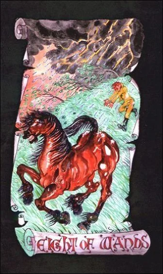 Eight of Wands - Kabbalistic Visions Tarot - Tarot Deck by Marco Marini & Luigi Scapini