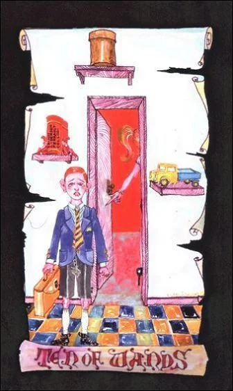 Ten of Wands - Kabbalistic Visions Tarot - Tarot Deck by Marco Marini & Luigi Scapini